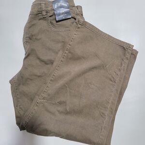 Art Class Girls' Youth 16 Brown Barrel Mid-Rise Tapered Leg Jeans.